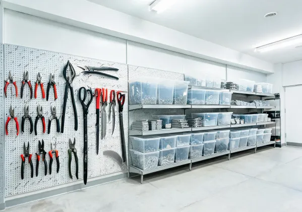 Grounds maintenance tool room