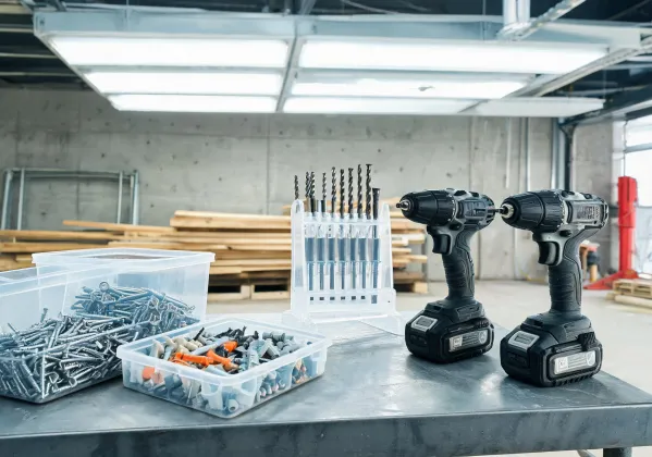 Construction supply bench